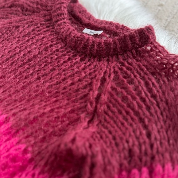 Maiami Colorblock Mohair Big Sweater - Picture 4 of 9